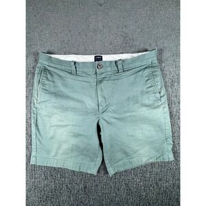 J.Crew Mens 9 Inch Inseam Chino Shorts Size 36 Sage Green Teal Cotton Twill